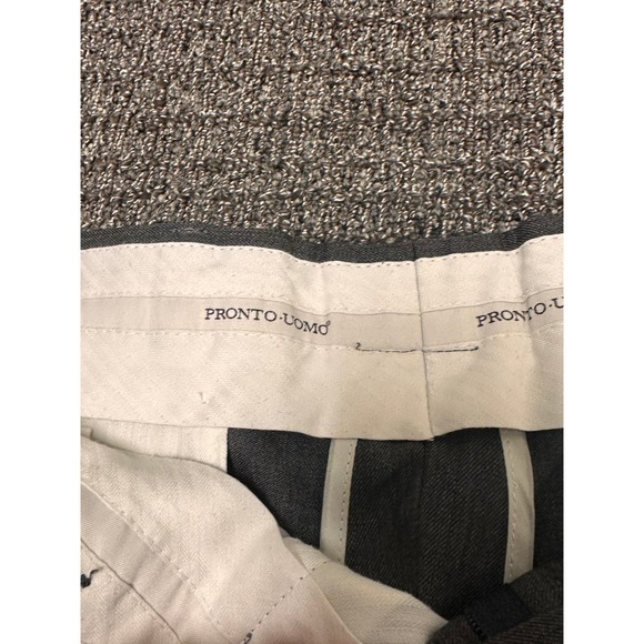 Pronto Uomo Grey Mens Slacks‎ 100% Wool Size 33 See Details - Picture 3 of 7